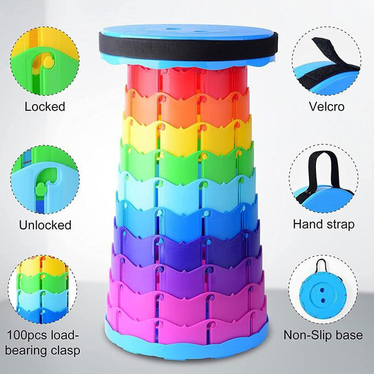 Foldable Height Adjustable Stool ✨