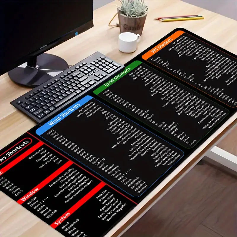 Large English Shortcut Keys Deskpad