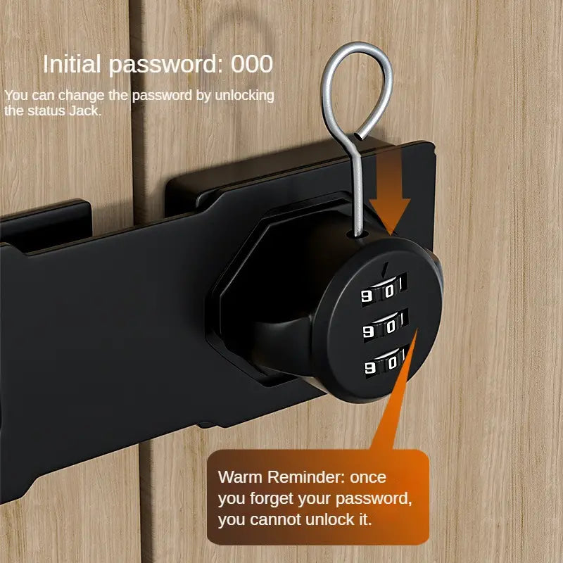 3-Digit Keyless Sliding Door Cabinet Lock