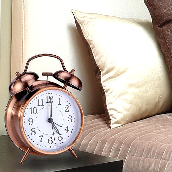 Vintage Copper Twin Bell Alarm Clock⏰