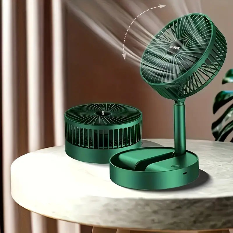 Powerful Rechargeable Folding Table Fan