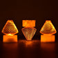 Multiple Shaped Golden Smokeless Candles (Pack Of 12)