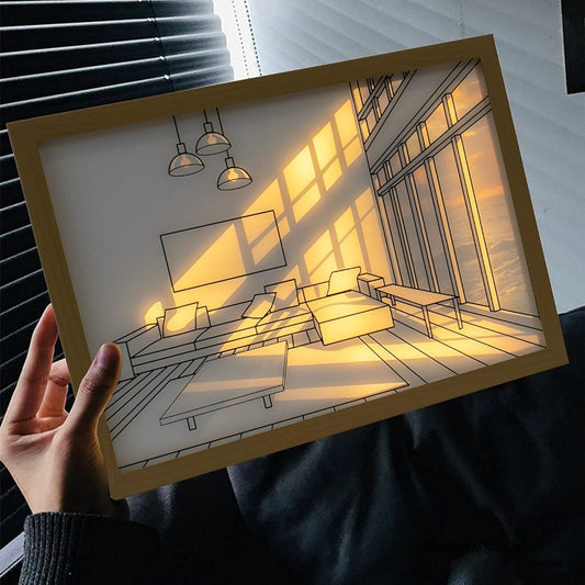 3D LED Painting Wooden Photo Frame