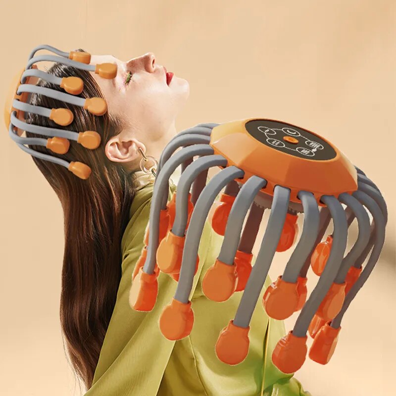 Calm and Relaxing Octopus Head Massager (360° Massage - Stress Free Life)