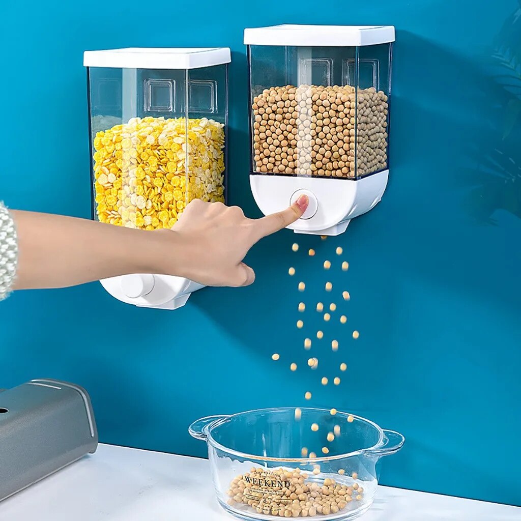 Wall Mount Press Grain Container