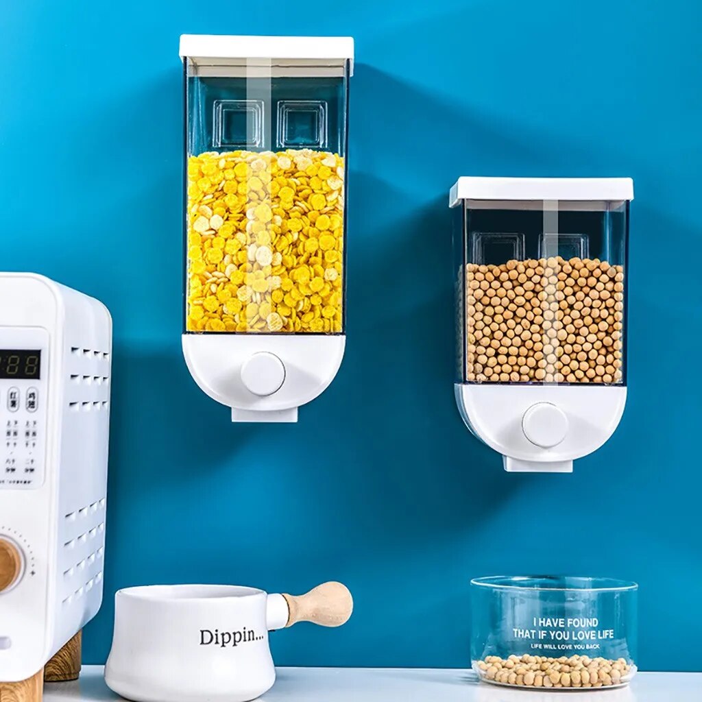 Wall Mount Press Grain Container