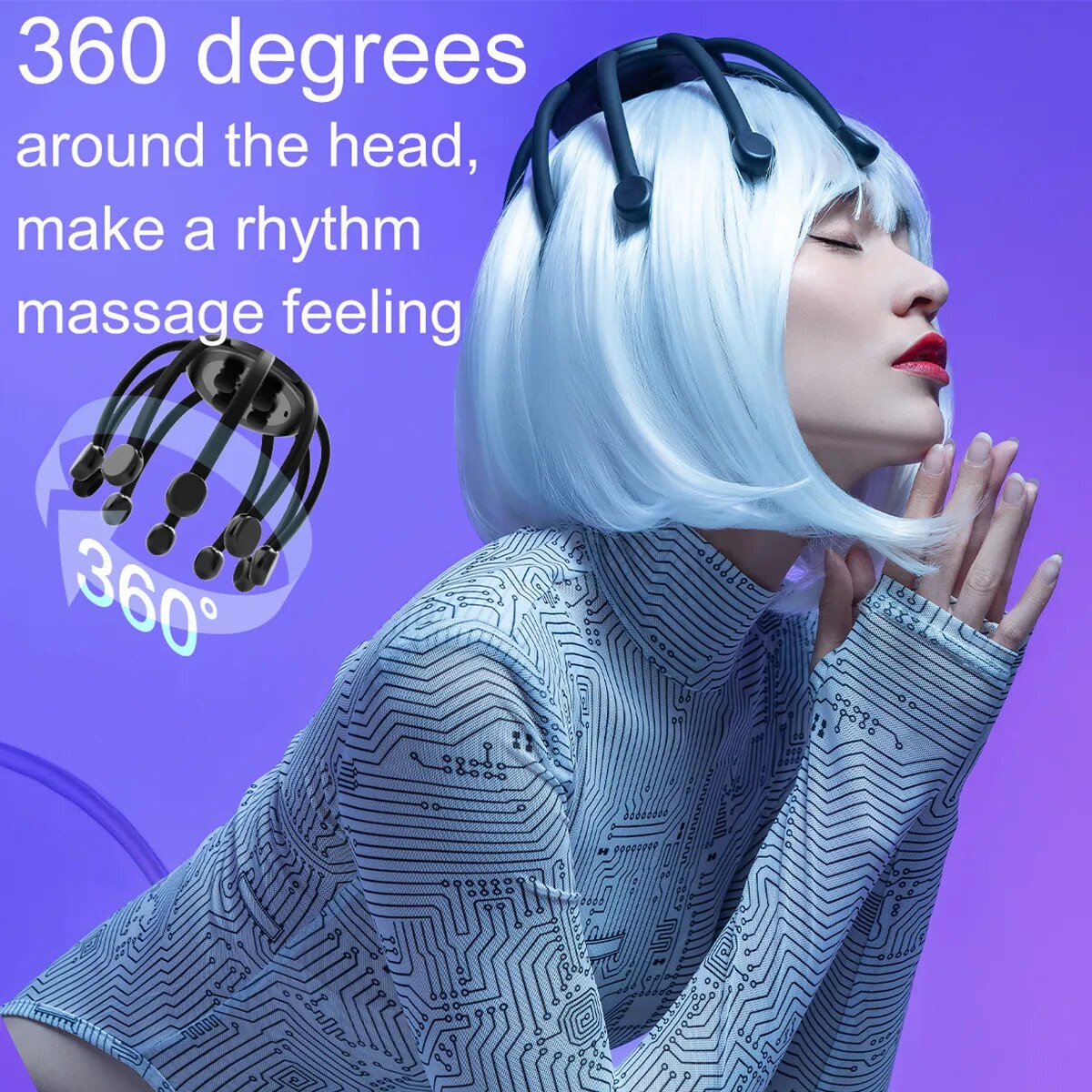 Calm and Relaxing Octopus Head Massager (360° Massage - Stress Free Life)