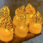 Multiple Shaped Golden Smokeless Candles (Pack Of 12)