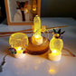 Multiple Shaped Golden Smokeless Candles (Pack Of 12)