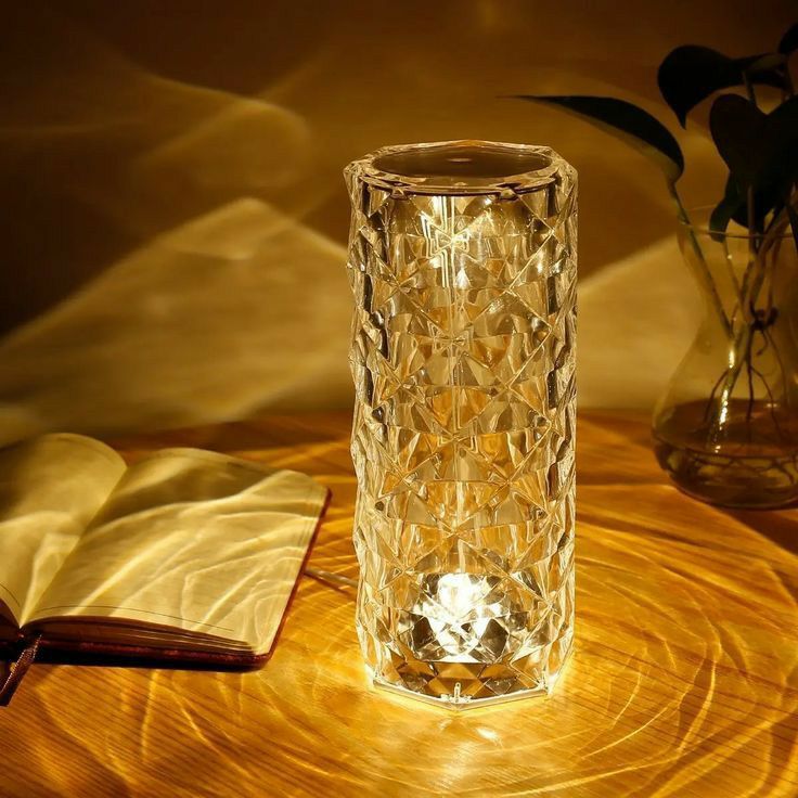 Rose Crystal Table Night Light