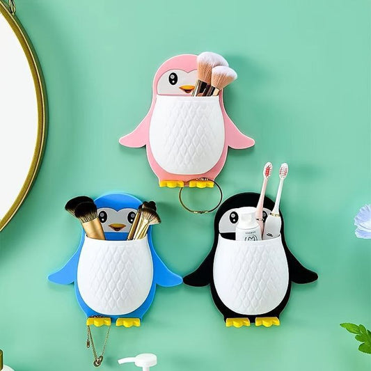 Unique Self Adhesive Penguin Storage Rack (Pack Of 3)