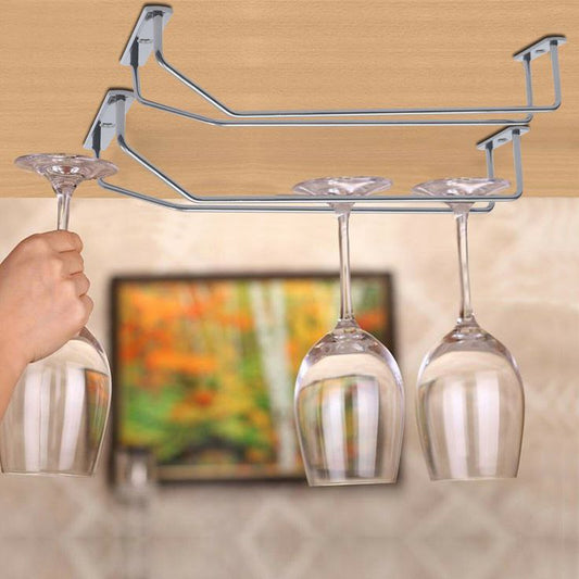 Hanging Stainless Steel Glass Rack (Pack Of 2)