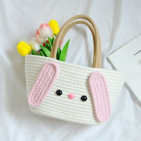 Cute Cartoon Woven Handbags (Multicolor)