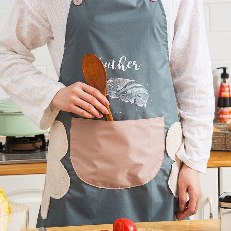 Waterproof Hand-Wiping Apron for Kitchen