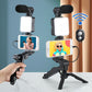 Video Making Vlogging Kit (Mic + Tripod Stand + Phone Holder Clip)