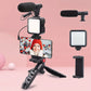 Video Making Vlogging Kit (Mic + Tripod Stand + Phone Holder Clip)