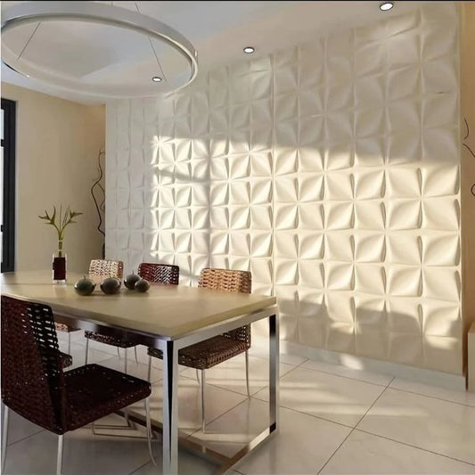 3D Decorative Wall Panels (30*30 CM) (White)