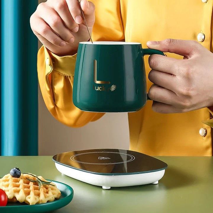 Smart Electric Coffee Mug Heater Set