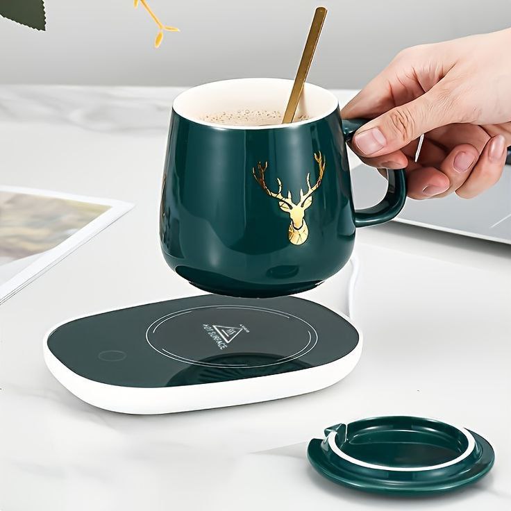 Smart Electric Coffee Mug Heater Set