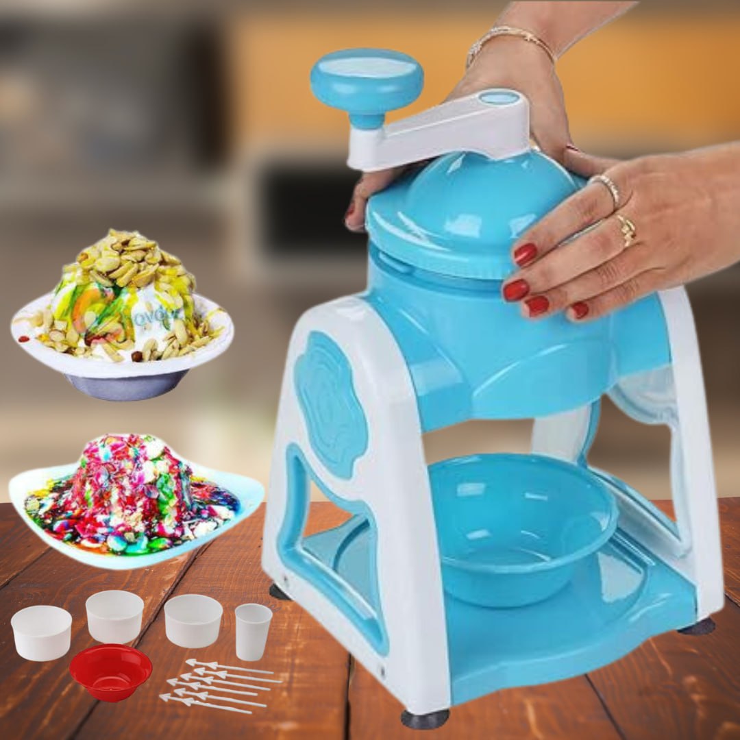 Ice Snow Maker Machine (3 Bowl + 1 Glass + 6 Sticks & 1 Dish)