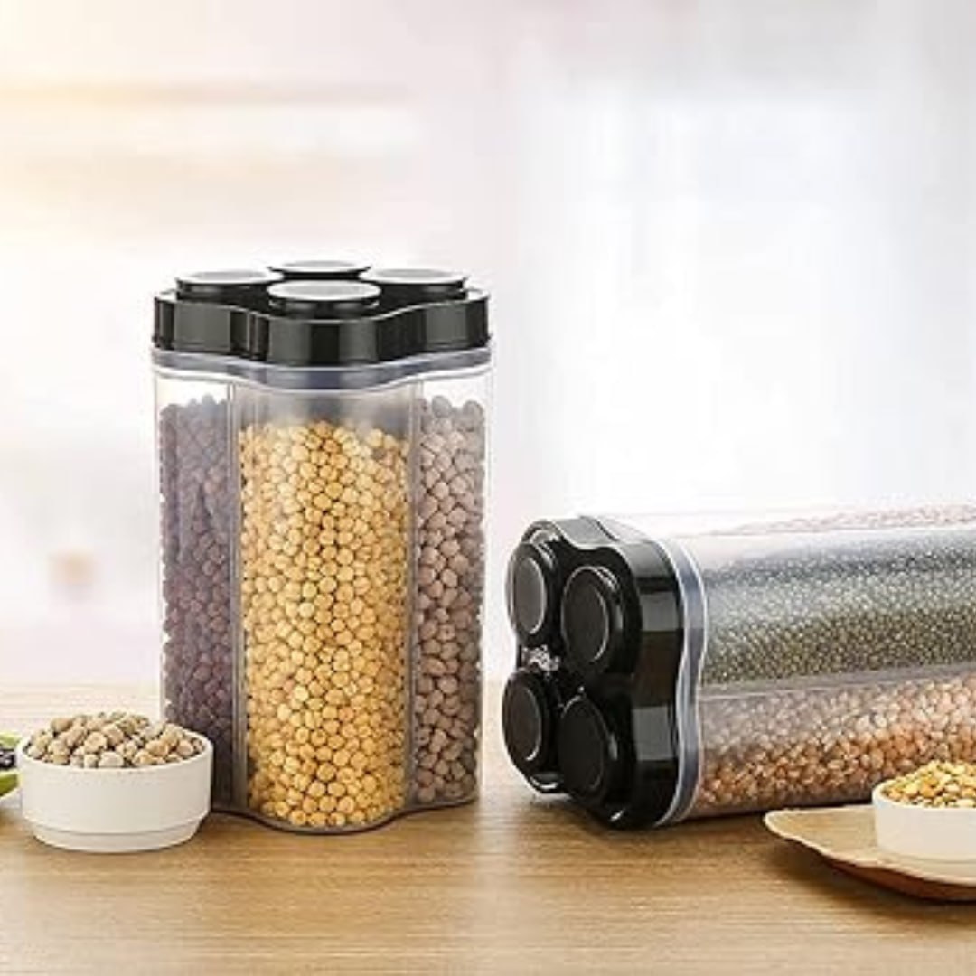 4-in-1 Transparent Kitchen Storage Container