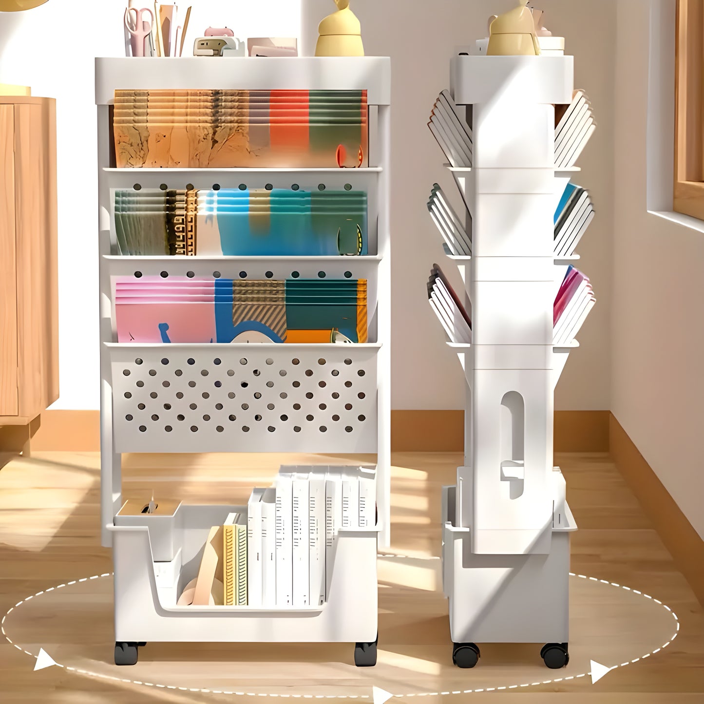 Moveble Bookcase Storage Organizer📚{Big Size}