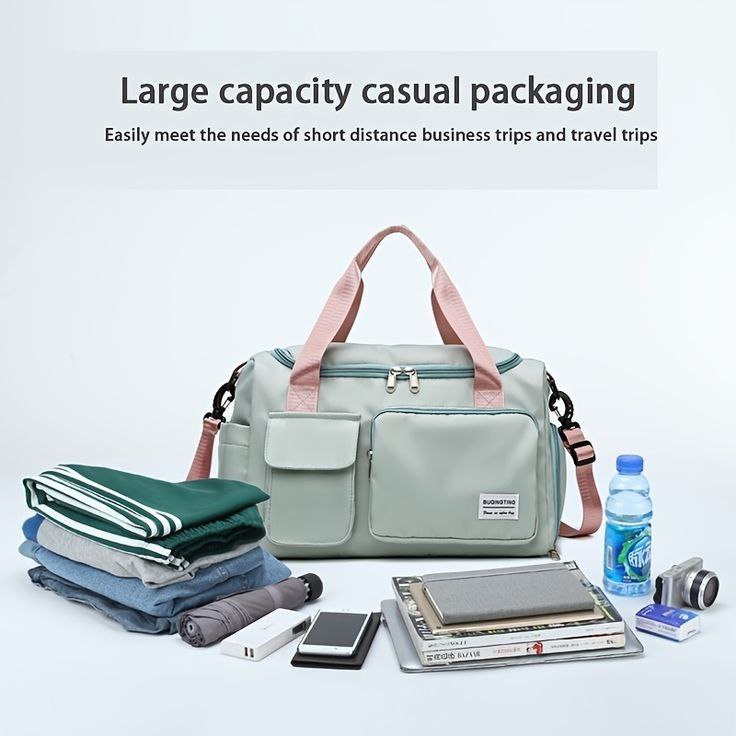 Large Capacity Travel Duffel Bag🎒 + Shoe Compartment