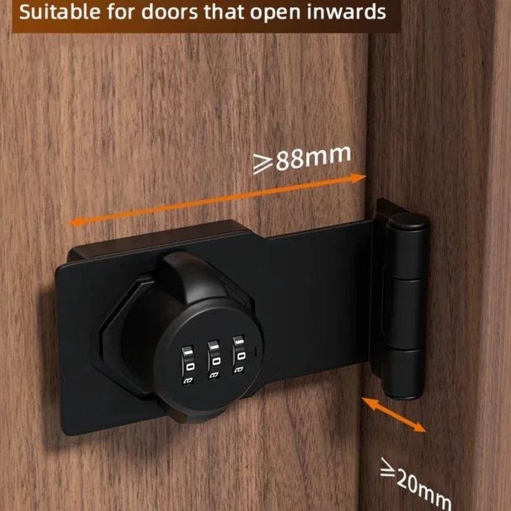 3-Digit Keyless Sliding Door Cabinet Lock