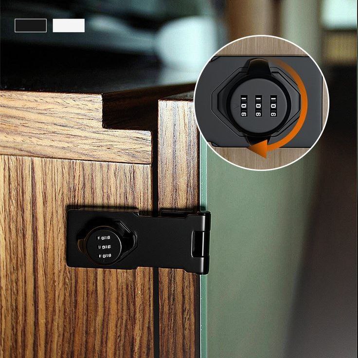 3-Digit Keyless Sliding Door Cabinet Lock