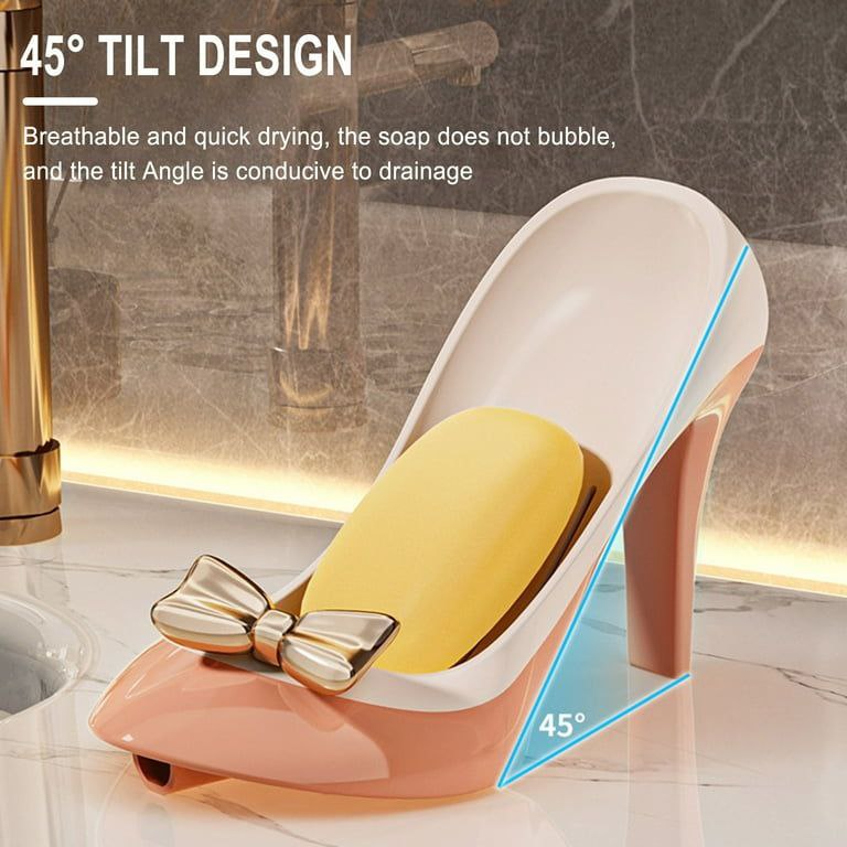 Self Draining High Heel Shaped Soap Dish👠(Pack Of 2)