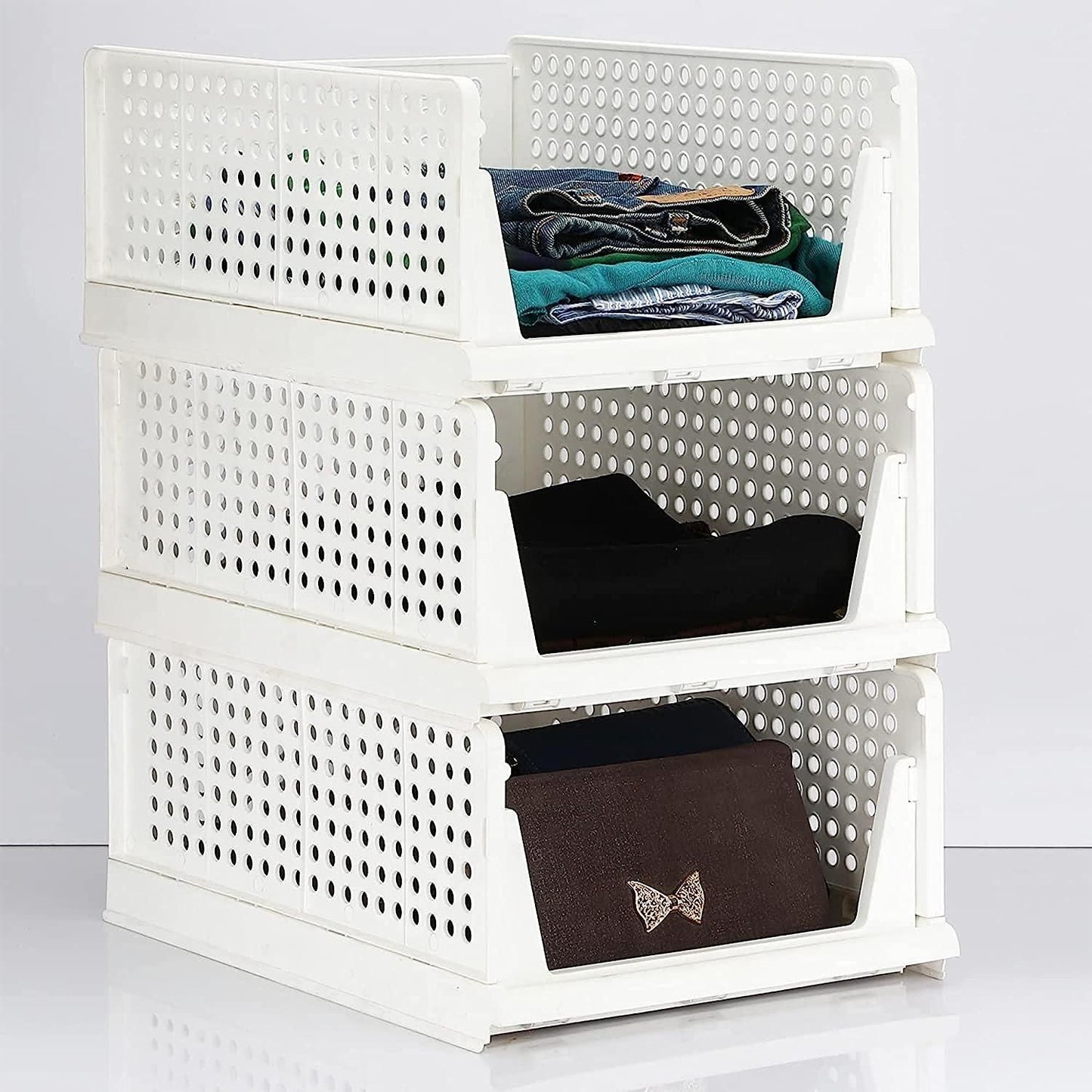 Folding Wardrobe Storage Boxes (Pack of 4)