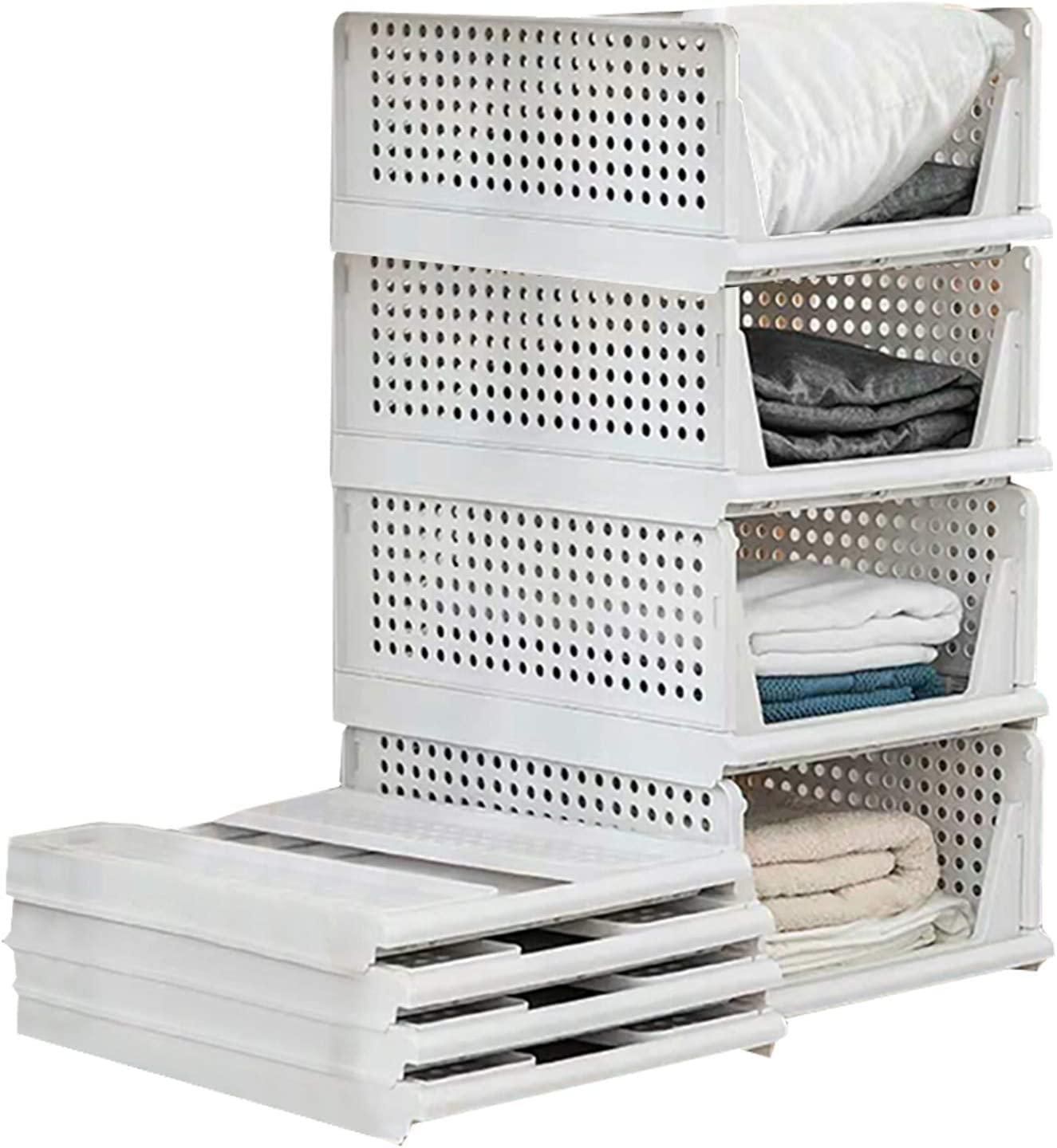 Folding Wardrobe Storage Boxes (Pack of 4)