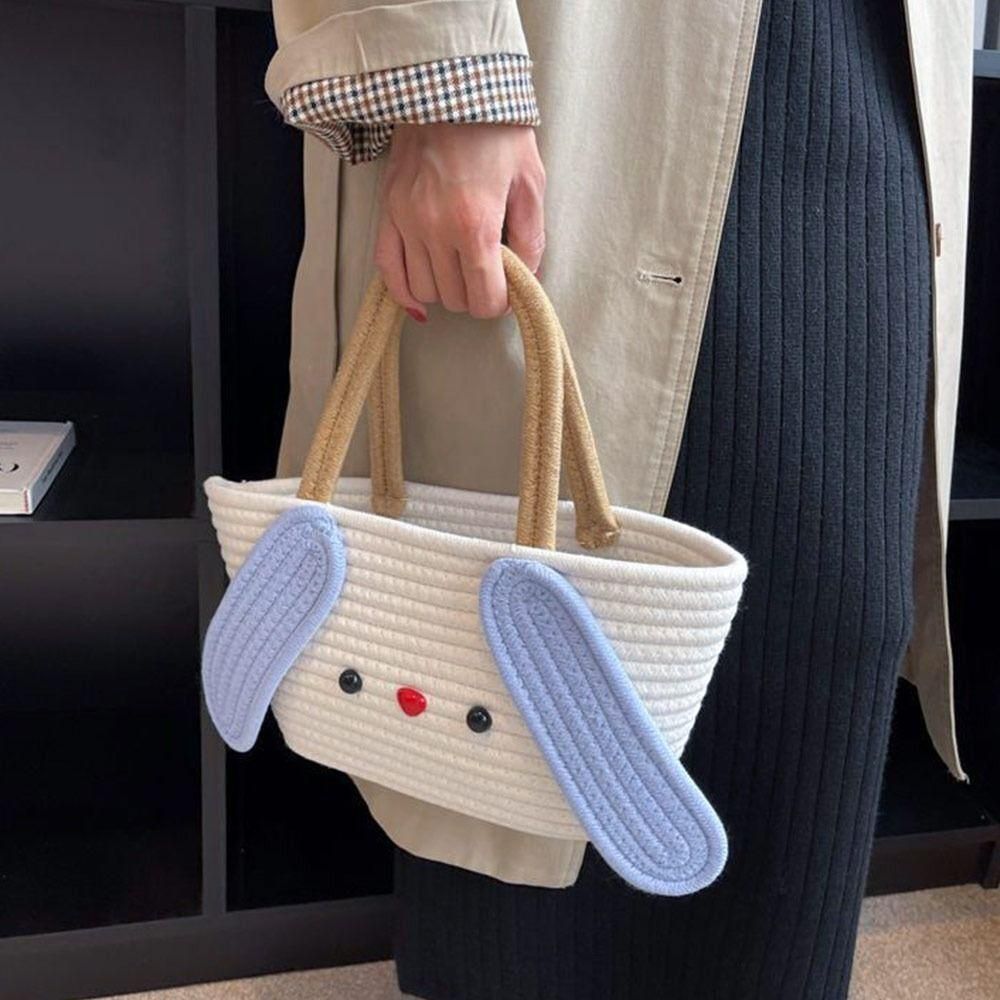 Cute Cartoon Woven Handbags (Multicolor)