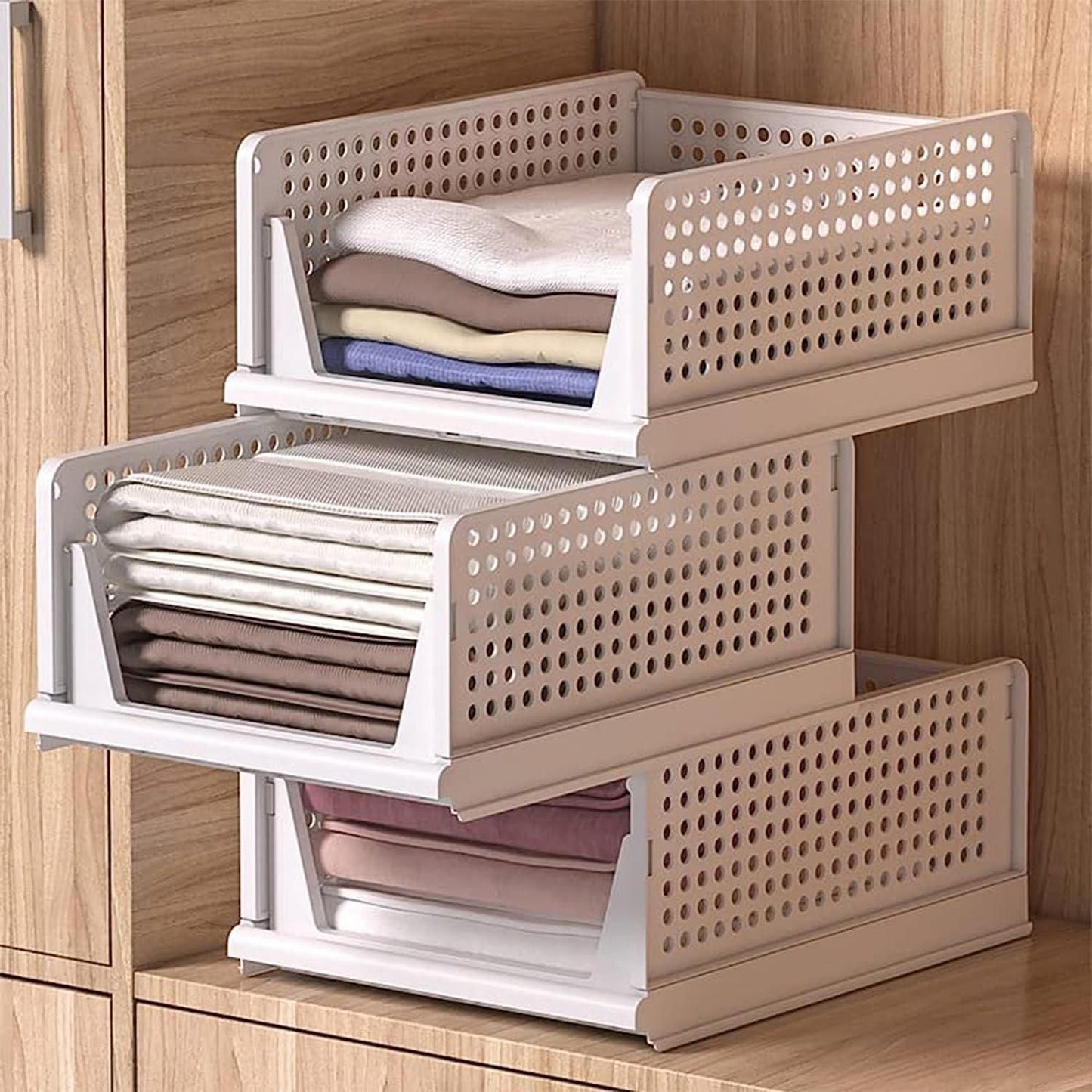 Folding Wardrobe Storage Boxes (Pack of 4)