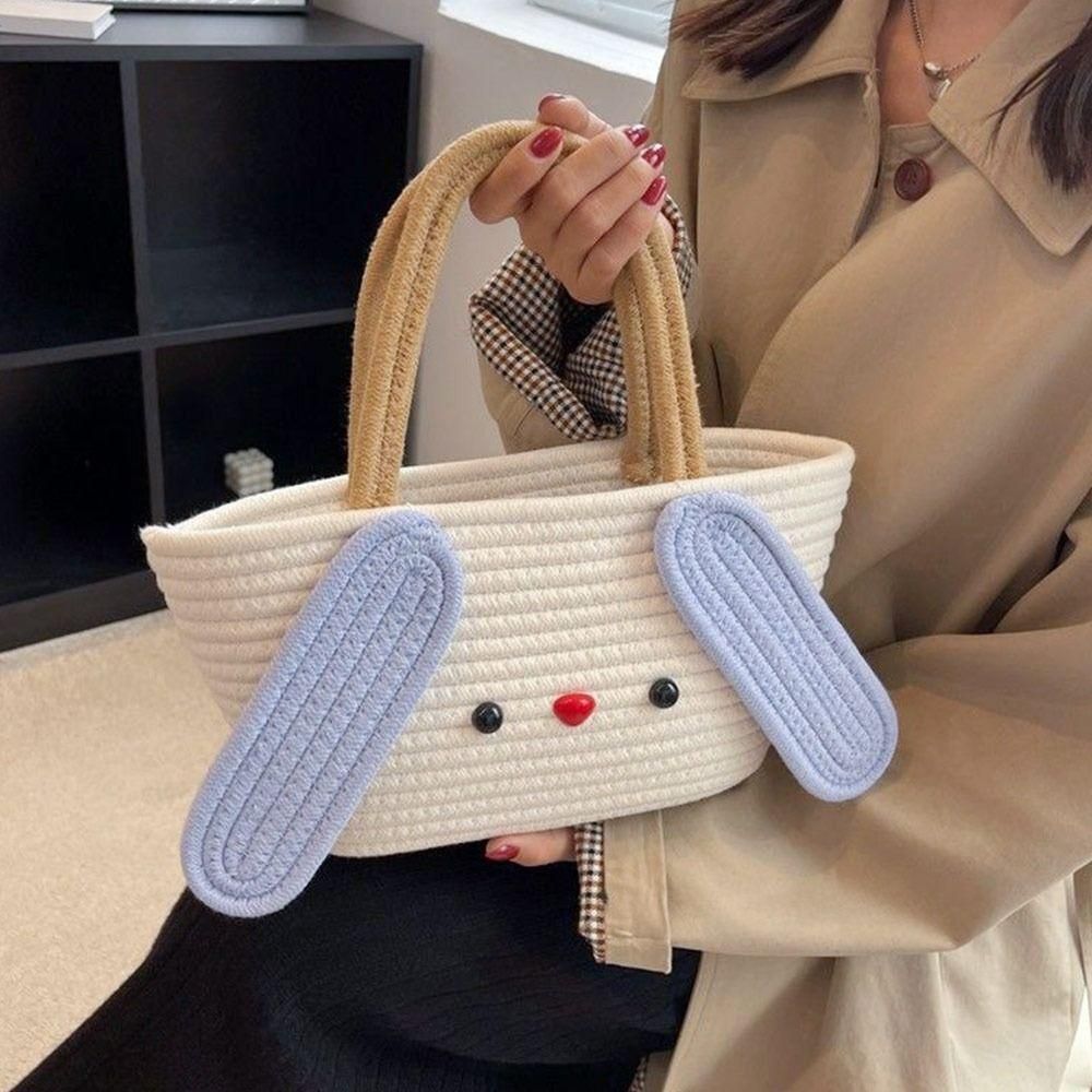 Cute Cartoon Woven Handbags (Multicolor)